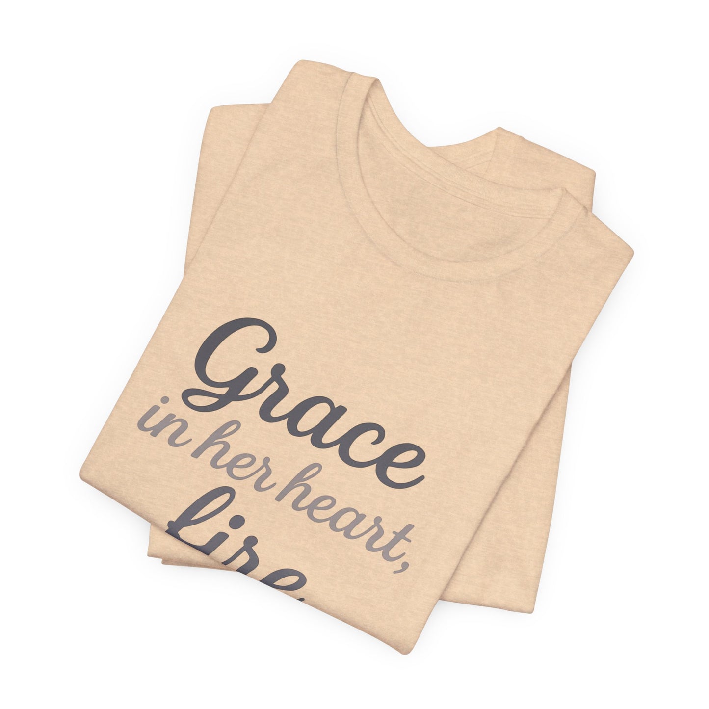 Grace in Her Heart Fire in Her Soul Tee | Inspirational Unisex Jersey Shirt for Women, Motivational Gift, Christian Apparel, [...]