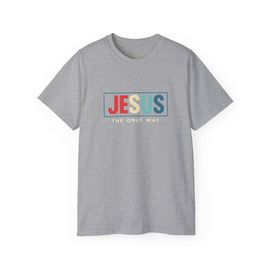 Jesus The Only Way Unisex Ultra Cotton Tee for Faith-based Casual Wear, Comfortable T-Shirt for Everyday, Christian Apparel, Gift for [...]