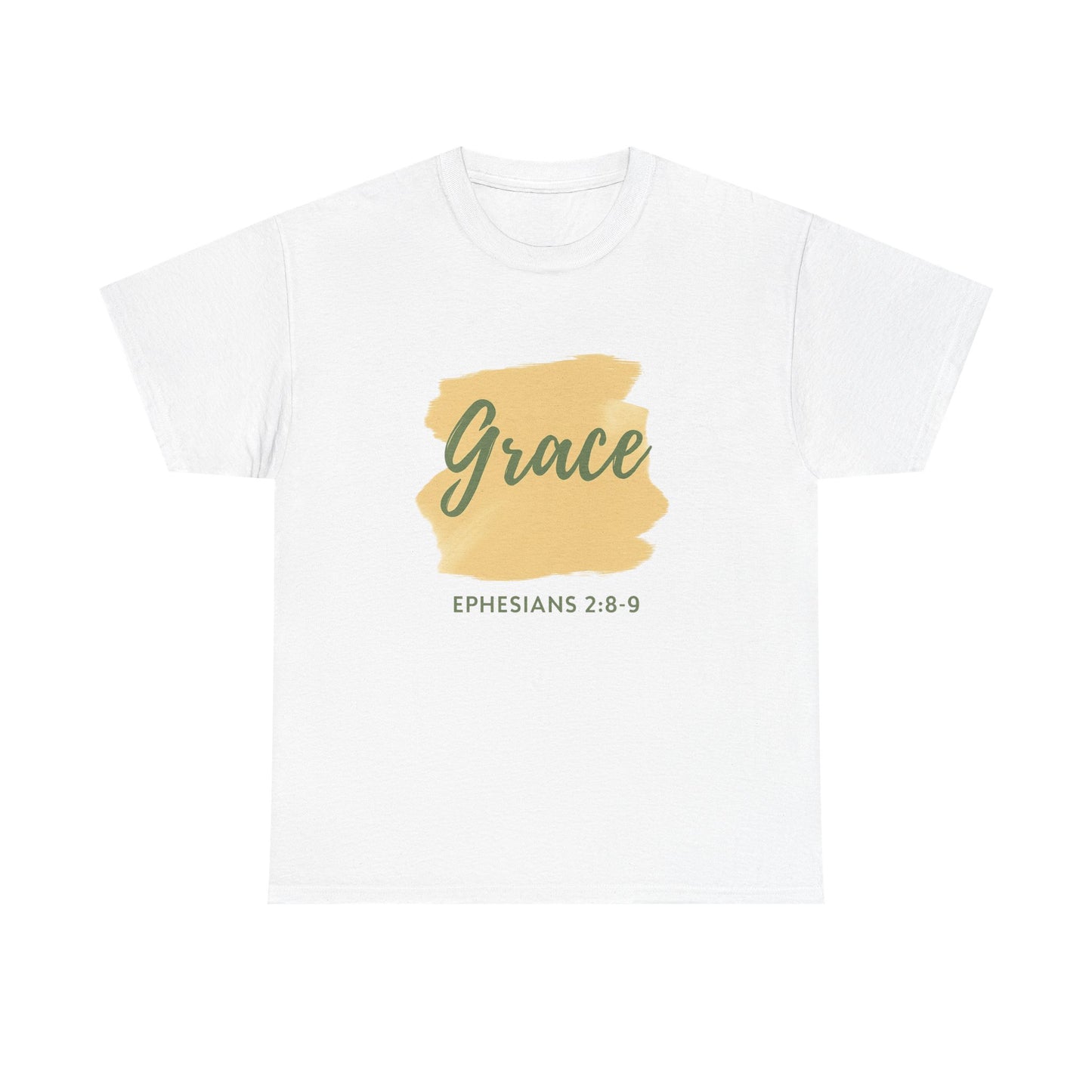 Inspiring Unisex Heavy Cotton Tee - Grace Ephesians 2:8-9, Christian Apparel, Faith-Based Gift, Everyday Wear, Relaxed Fit Tee