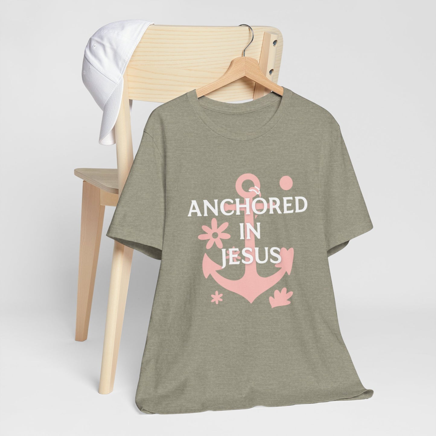 Anchored in Jesus Tee, Faith-Based Shirt, Inspirational Unisex T-Shirt, Christian Gift, Everyday Wear, Youth Group Attire