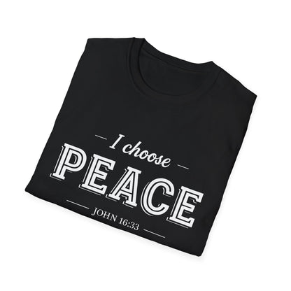 I Choose Peace Unisex Softstyle T-Shirt | Inspirational Tee, Faith Shirt, Spiritual Gift, Christian Apparel, Positive Message