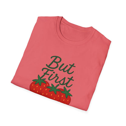 Strawberry Prayer Unisex T-Shirt, Comfortable Tee, Gift for Faith, Casual Wear, Summer Outfit, Church Event Shirt