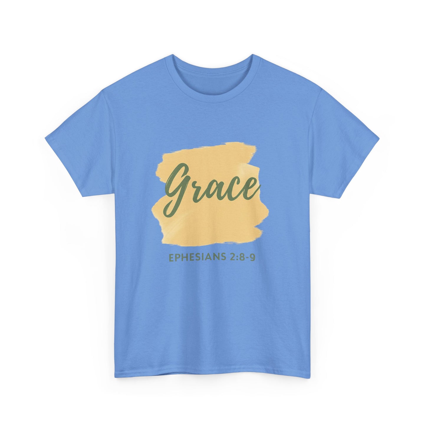 Inspiring Unisex Heavy Cotton Tee - Grace Ephesians 2:8-9, Christian Apparel, Faith-Based Gift, Everyday Wear, Relaxed Fit Tee