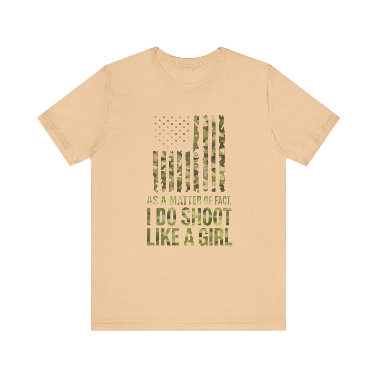 Camo Tee with Empowering Quote, Funny Gift for Women, Outdoor Enthusiast T-Shirt, Shooting Sports Apparel, Unique Casual Wear