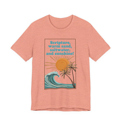 Beach Vibes Tee, Scripture T-Shirt, Summer Graphic Tee, Casual Beachwear, Vacation Outfit, Gift for Ocean Lovers