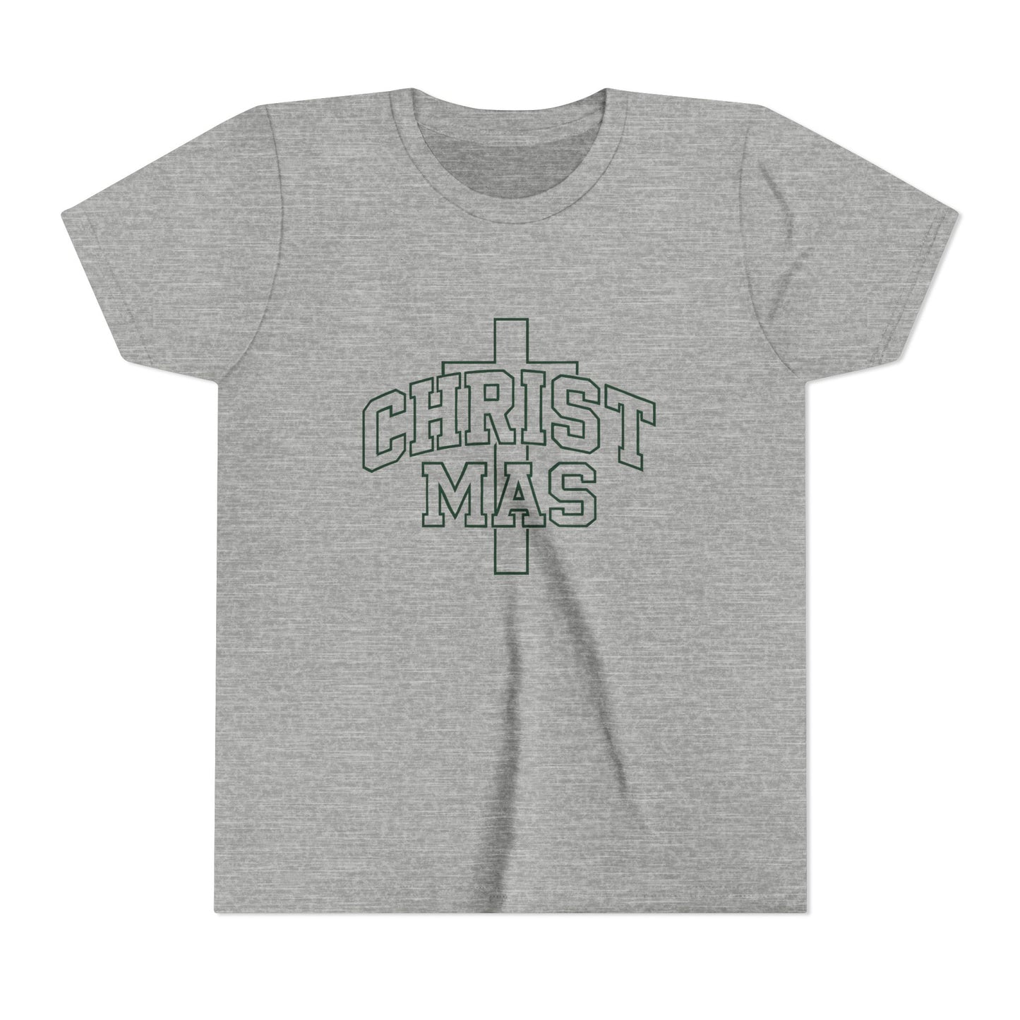 Youth Christmas Cross Tee - Kids Holiday Graphic Tee