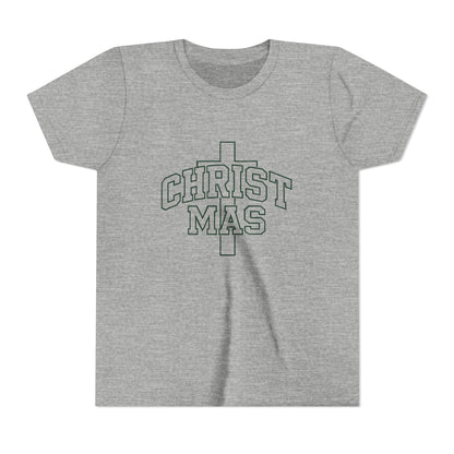 Youth Christmas Cross Tee - Kids Holiday Graphic Tee