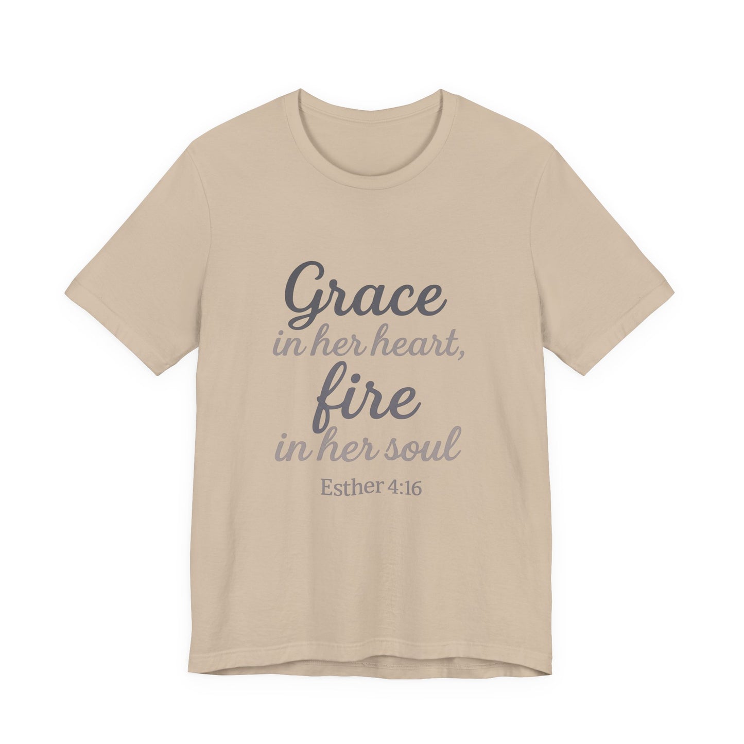 Grace in Her Heart Fire in Her Soul Tee | Inspirational Unisex Jersey Shirt for Women, Motivational Gift, Christian Apparel, [...]