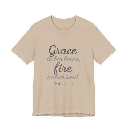 Grace in Her Heart Fire in Her Soul Tee | Inspirational Unisex Jersey Shirt for Women, Motivational Gift, Christian Apparel, [...]