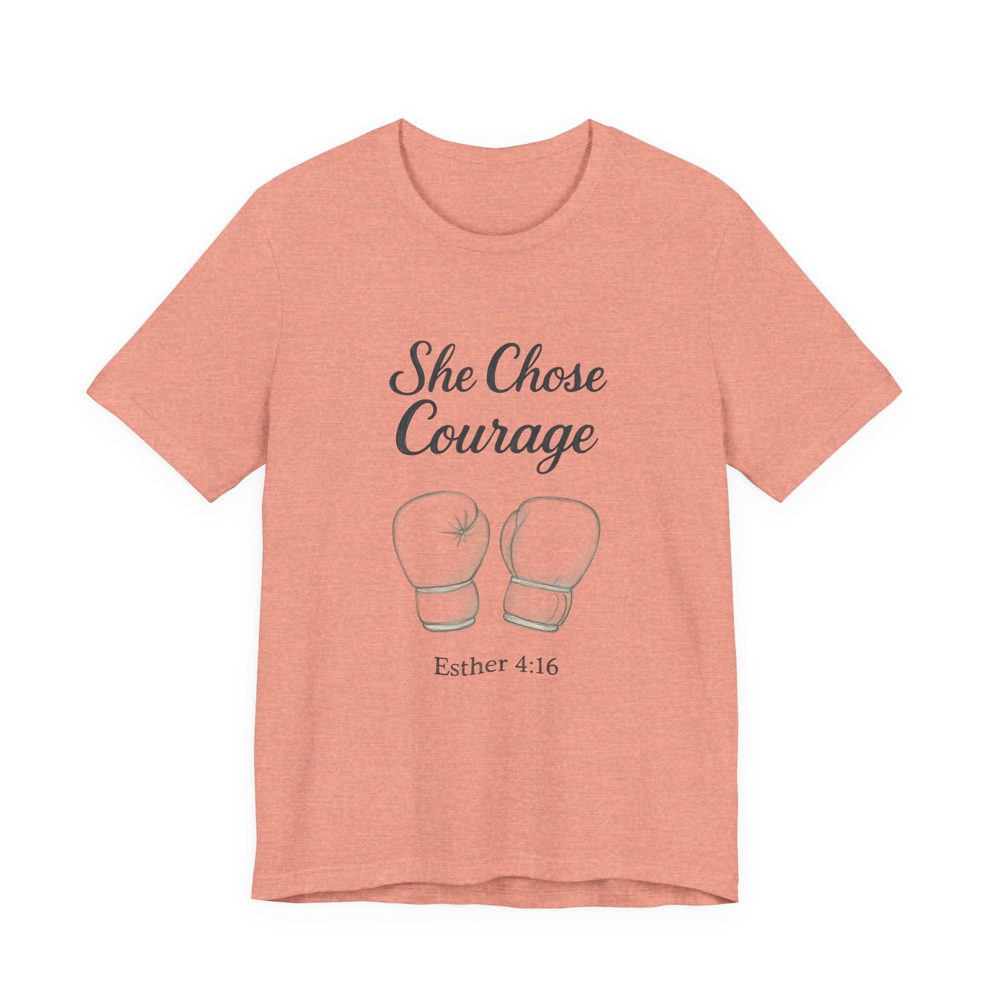 Courage T-Shirt, Inspirational Tee, Motivational Gift, Unisex Casual Wear, Esther 4:16 Quote, Fitness Apparel