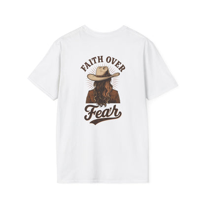 Faith Over Fear Unisex Softstyle T-Shirt, Inspirational Tee, Casual Streetwear, Gift for Her, Motivational Apparel