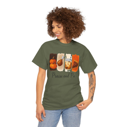 Thanksgiving Vibes Tee, Unisex Heavy Cotton Tee, Fall T-Shirt, Family Gathering Shirt, Seasonal Apparel, Casual Outfit