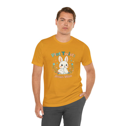Easter Bunny 'Plot Twist: Jesus Won' Graphic Tee