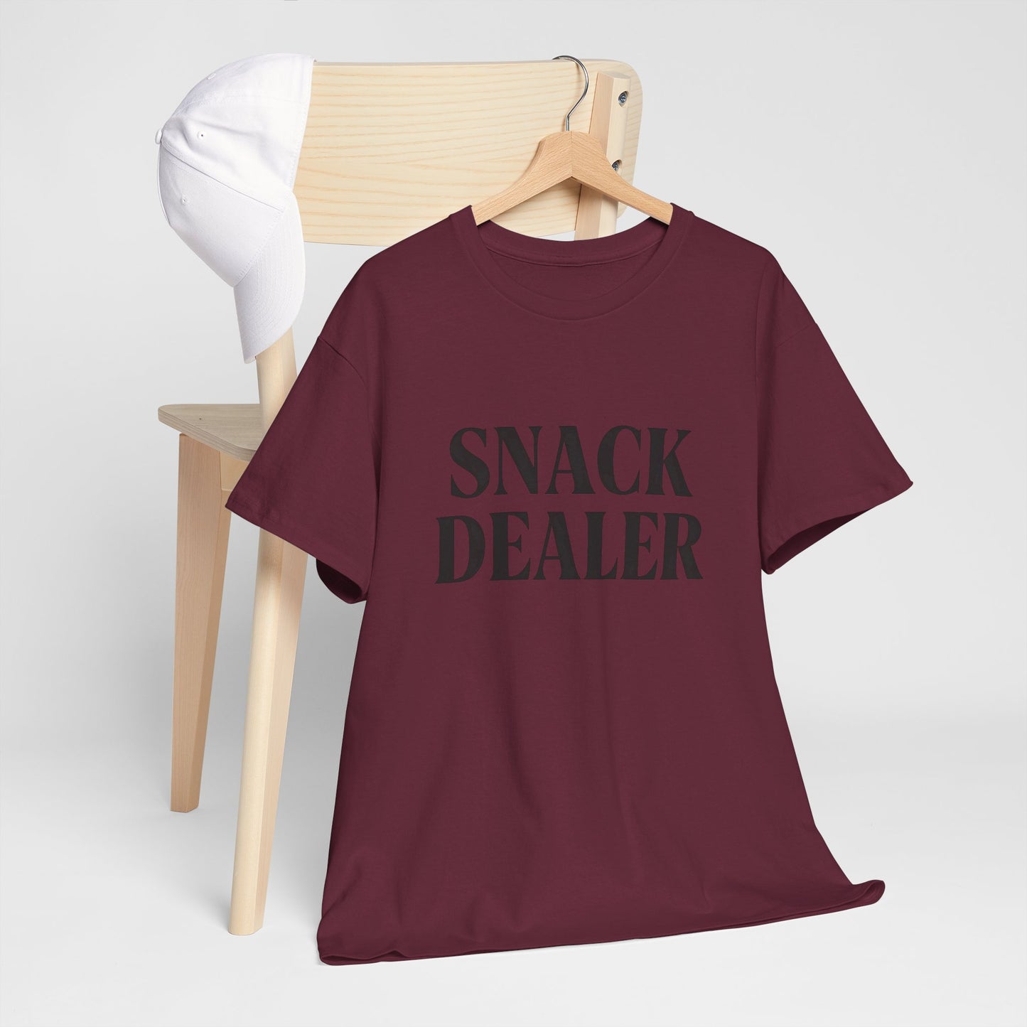 Snack Dealer Unisex Heavy Cotton Tee | Funny Shirt for Food Lovers, Casual Wear, Gift for Chefs, Snack Enthusiasts, Unique Apparel
