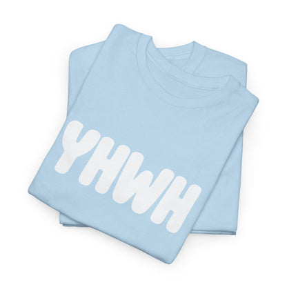 YHWH Unisex Heavy Cotton Tee, Spiritual T-Shirt, Casual Wear, Gift for Him/Her, Faith-Based Apparel, Trendy Everyday Tee