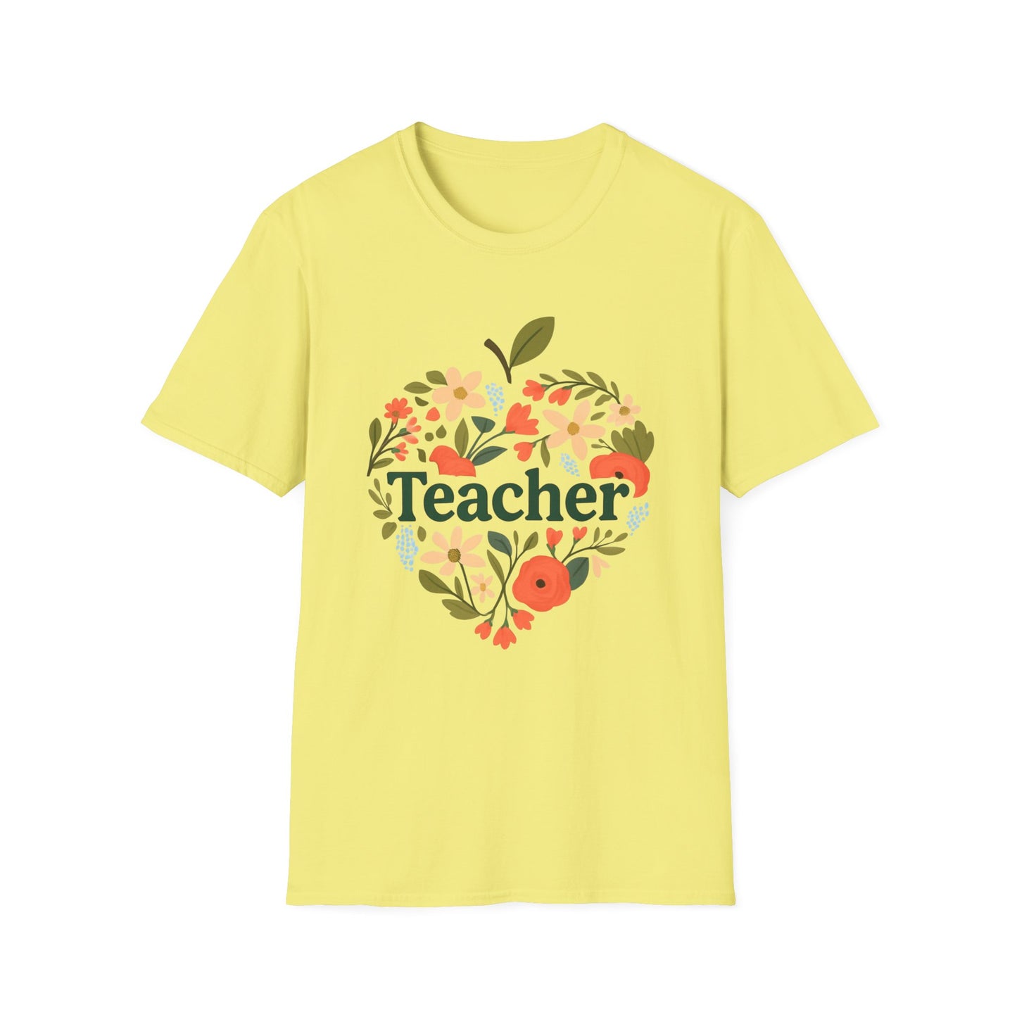 Floral Teacher T-Shirt | Perfect Gift for Educators, Back to School, Teacher Appreciation, Classroom Wear, Cute Teacher Shirts