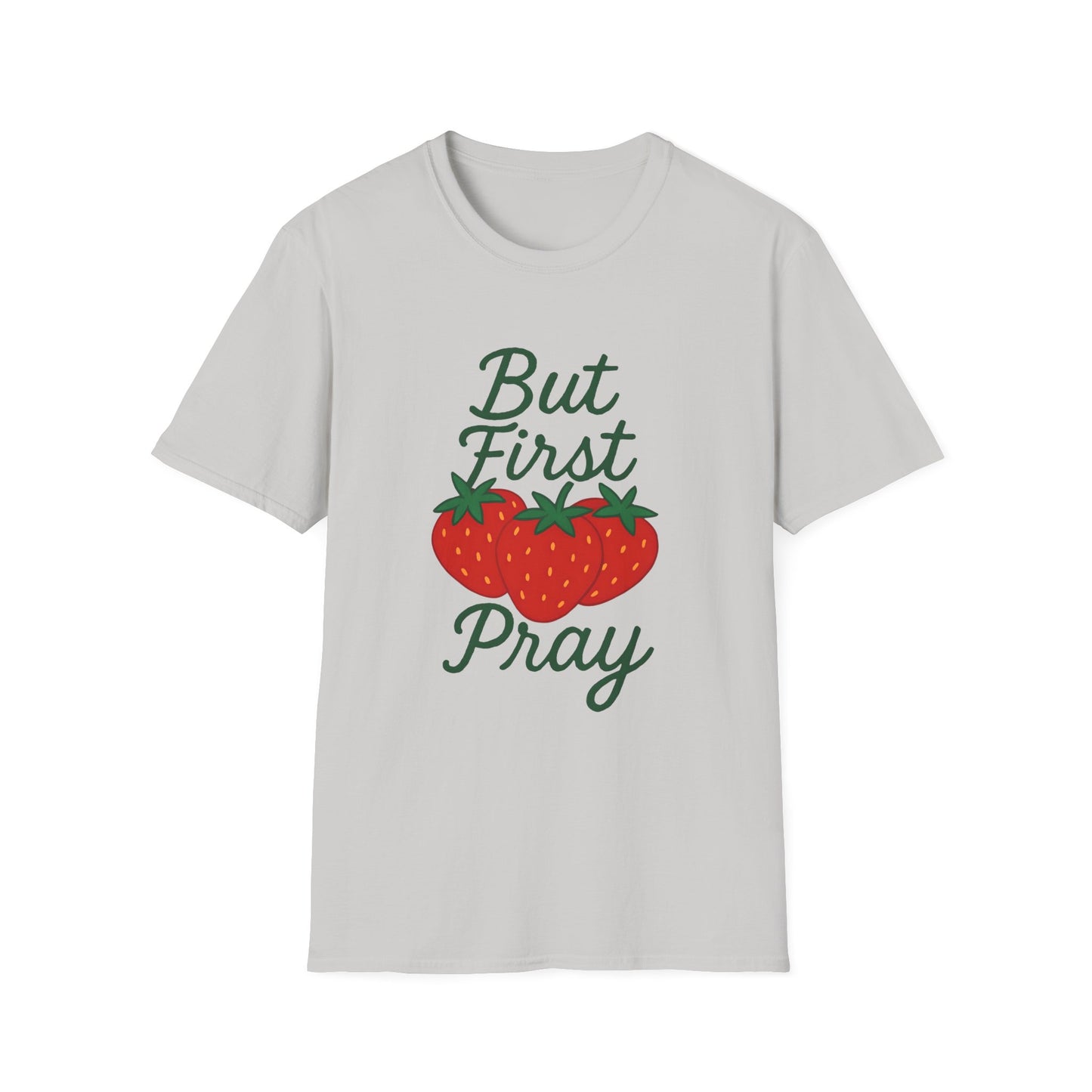 Strawberry Prayer Unisex T-Shirt, Comfortable Tee, Gift for Faith, Casual Wear, Summer Outfit, Church Event Shirt