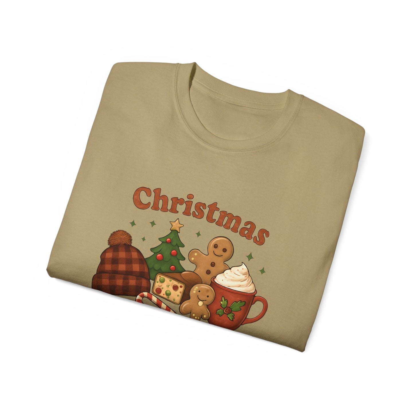 Christmas 'Calories Don’t Count' Tee - Holiday Cookie & Cocoa Graphic Shirt