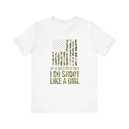 Camo Tee with Empowering Quote, Funny Gift for Women, Outdoor Enthusiast T-Shirt, Shooting Sports Apparel, Unique Casual Wear