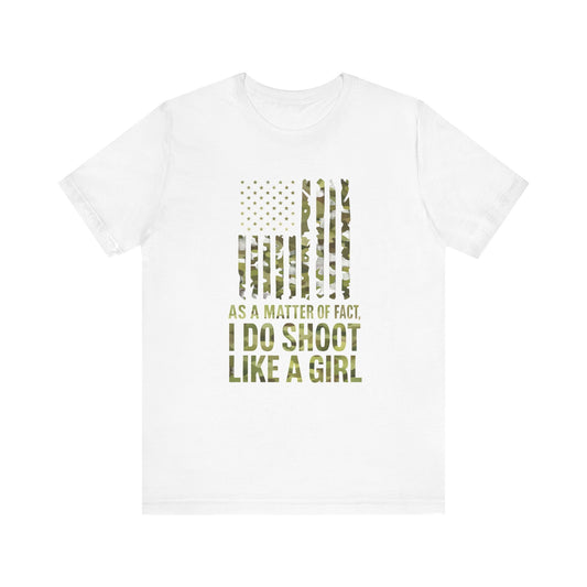 Camo Tee with Empowering Quote, Funny Gift for Women, Outdoor Enthusiast T-Shirt, Shooting Sports Apparel, Unique Casual Wear