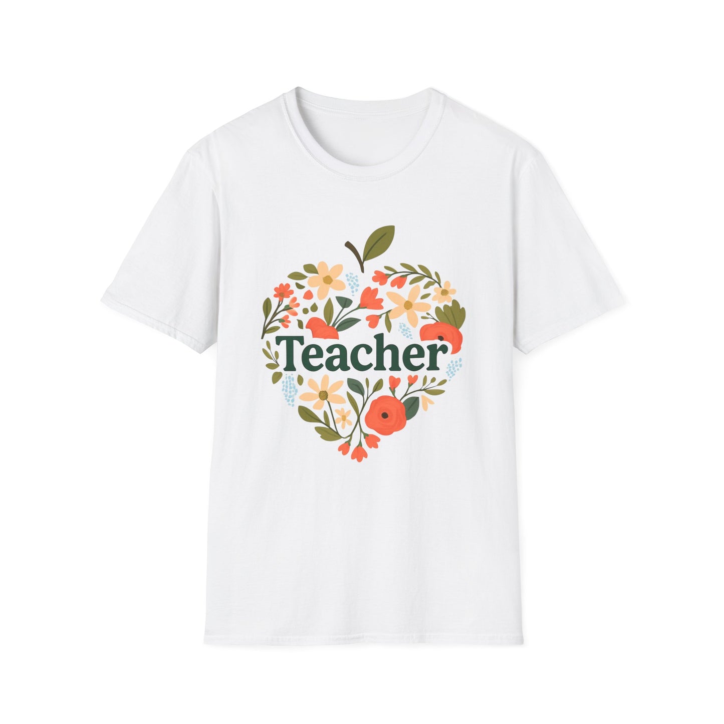 Floral Teacher T-Shirt | Perfect Gift for Educators, Back to School, Teacher Appreciation, Classroom Wear, Cute Teacher Shirts