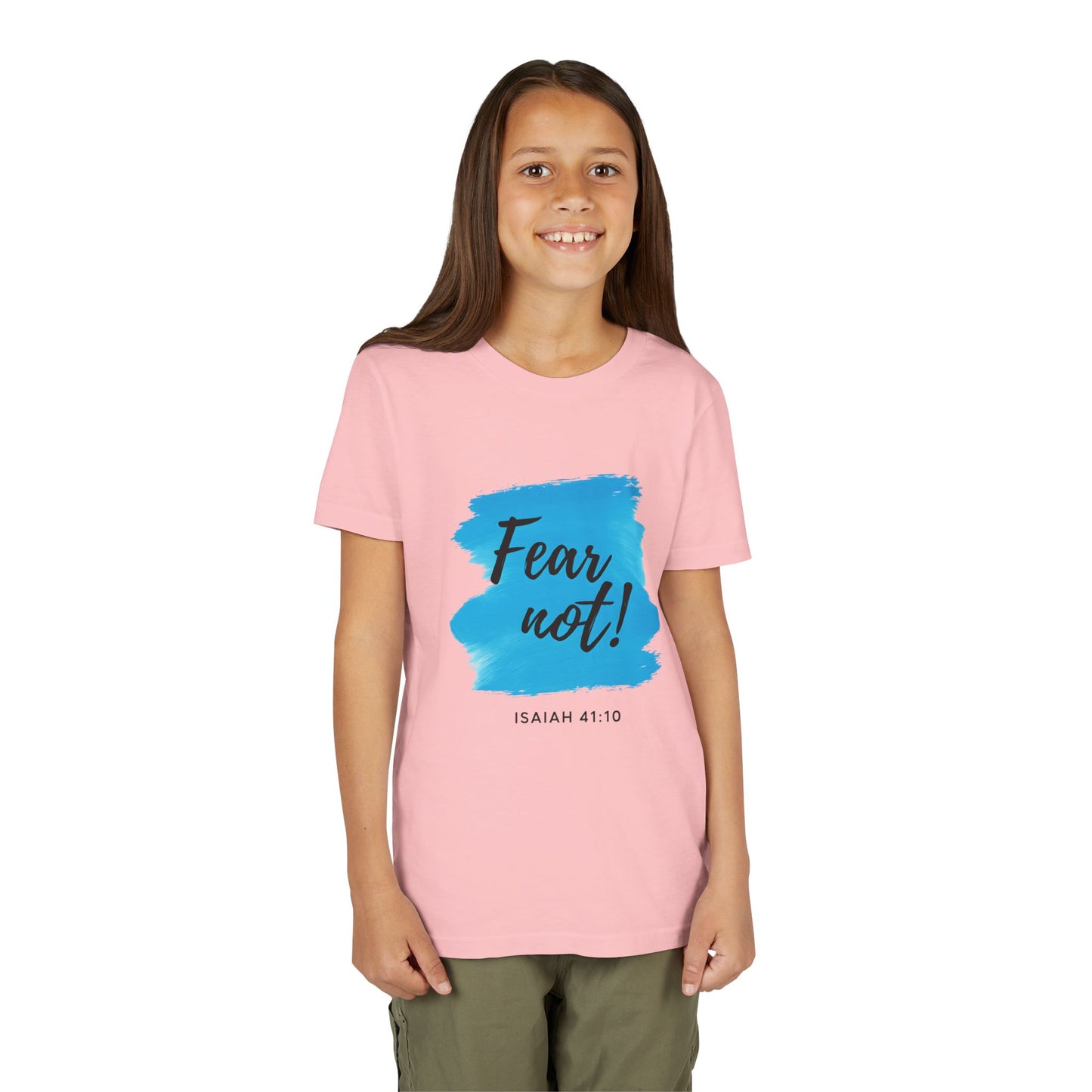 Fear Not Youth Tee - Inspirational Short Sleeve Shirt for Kids, Gift for Birthdays, Faith-Based Apparel, Motivational Wear