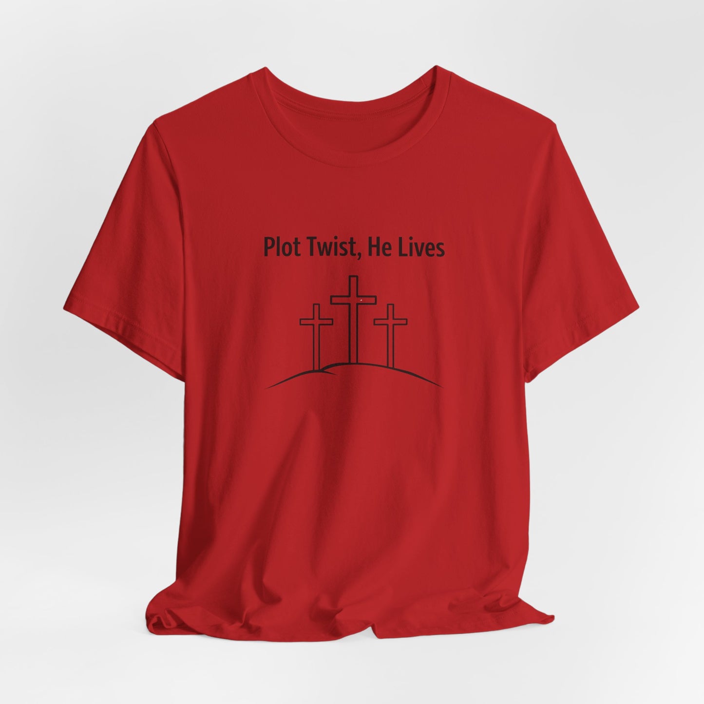 Christian T-Shirt "Plot Twist, He Lives" – Easter Resurrection Tee