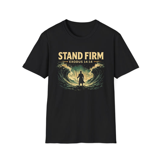 Stand Firm Exodus 14:14 T-Shirt — Christian Faith Inspirational Tee
