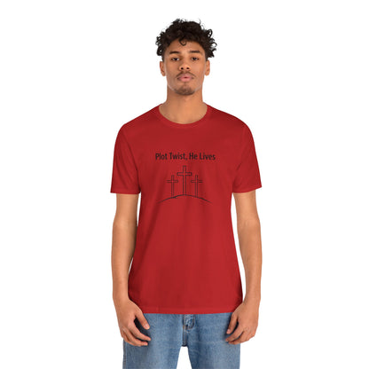 Christian T-Shirt "Plot Twist, He Lives" – Easter Resurrection Tee