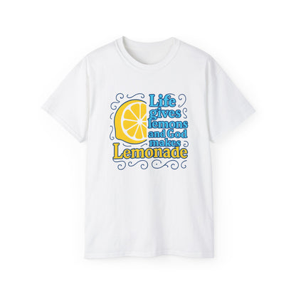 Life Gives Lemons Tee, Positive Quote T-Shirt, Unisex Cotton Shirt, Inspirational Gift, Casual Summer Wear, Lemonade Theme