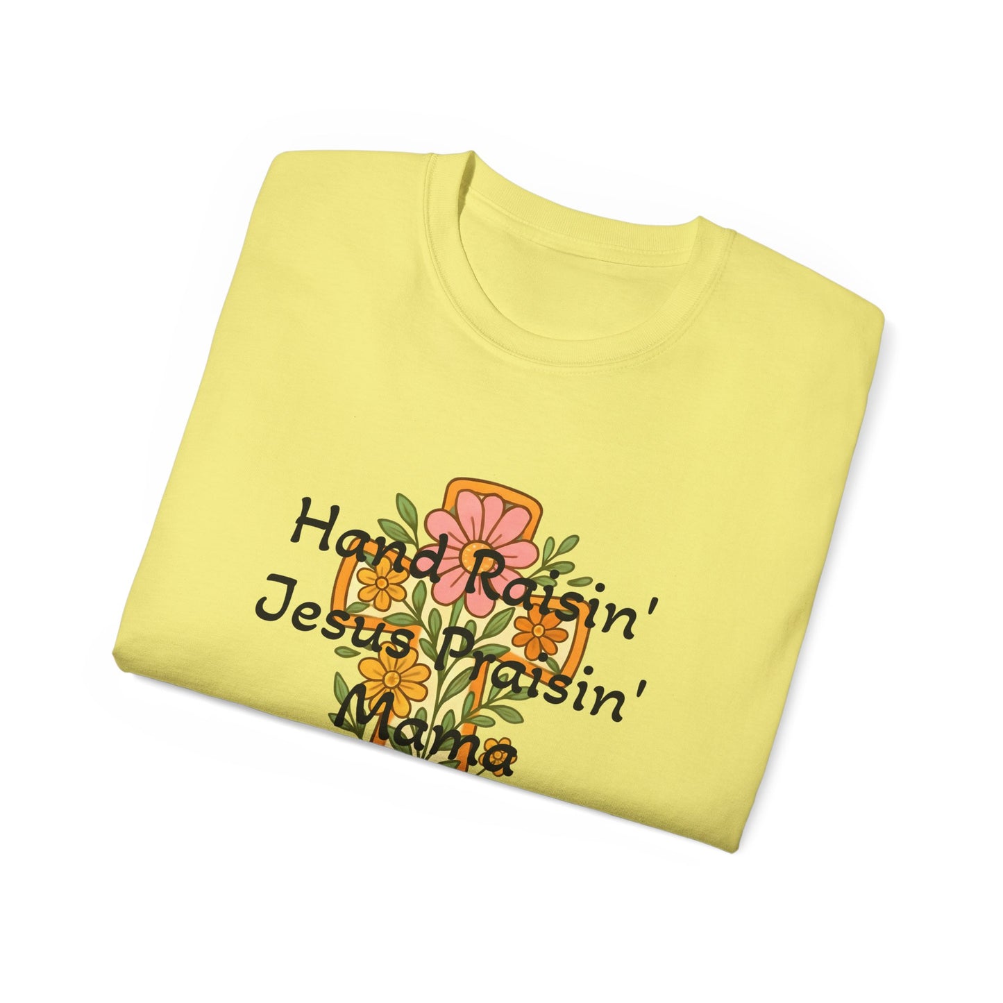 Floral Graphic Tee for Moms, Hand Raisin' Tee, Unisex Cotton Shirt, Mother's Day Gift, Cute Family Apparel, Comfortable Casual Wear