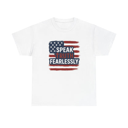 Unisex Cotton Tee: Speak Truth Fearlessly, Patriotic Shirt, Independence Day Gift, Casual Wear, Statement Tee, Gifts for Activists
