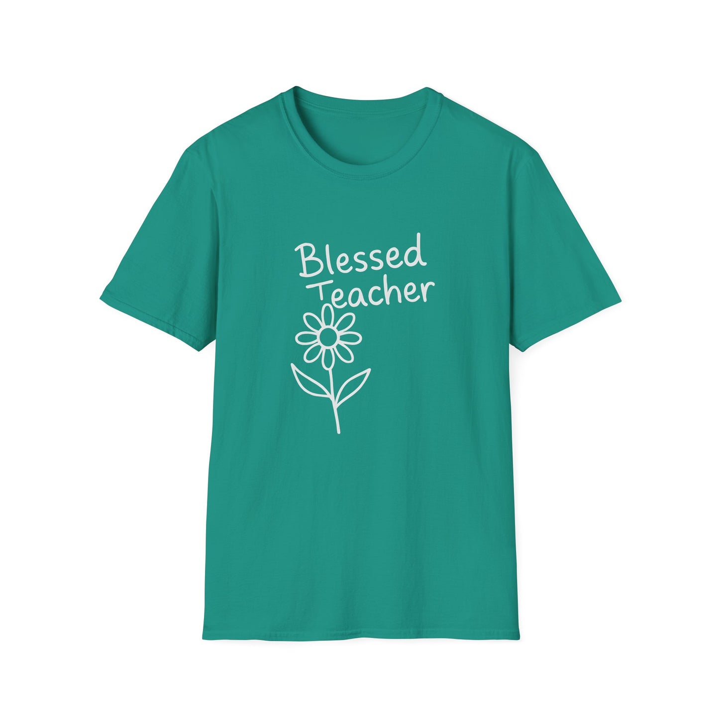 Blessed Teacher Unisex T-Shirt | Softstyle, Teacher Gift, Inspirational Apparel, Back to School, Graduation Gift, Cute Teacher Tee
