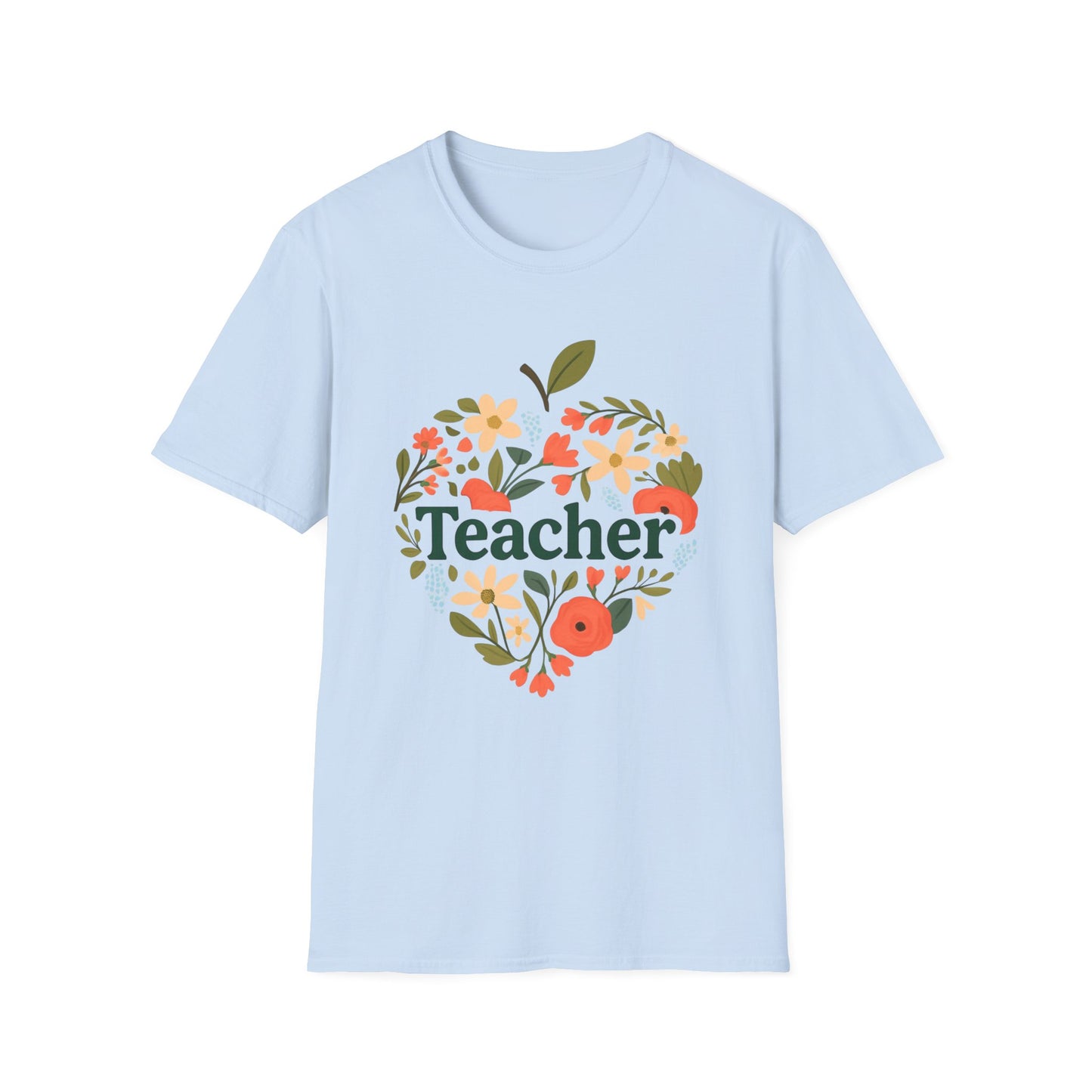 Floral Teacher T-Shirt | Perfect Gift for Educators, Back to School, Teacher Appreciation, Classroom Wear, Cute Teacher Shirts