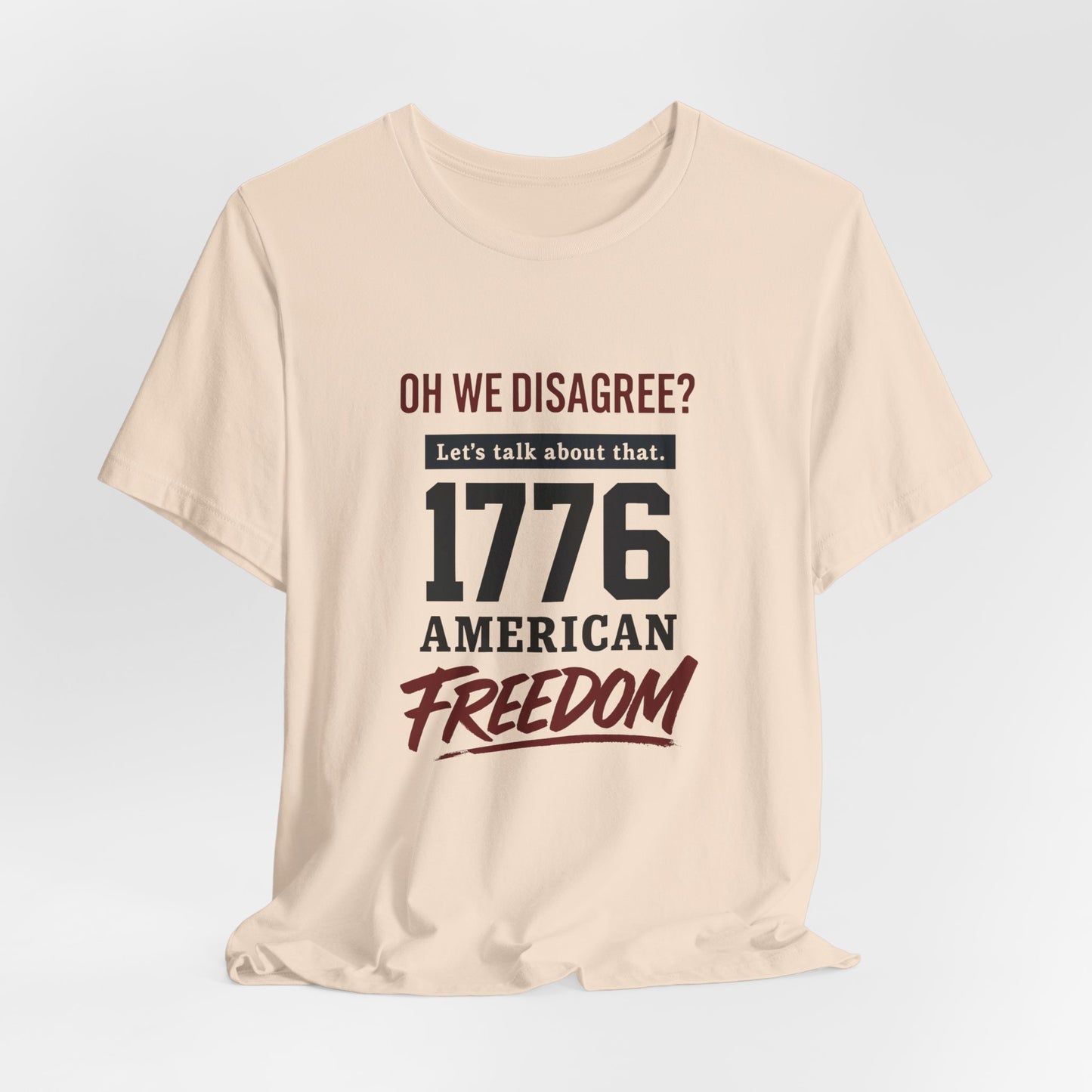 1776 American Freedom Tee - Unisex Jersey Short Sleeve T-Shirt, Political Humor Shirt, July 4th Outfit, Casual Wear, Gift for Patriots