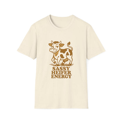 Sassy Heifer Energy T-Shirt, Funny Cow Shirt, Unisex Graphic Tee, Animal Lover Gift, Farm Life Apparel, Country Humor Fashion