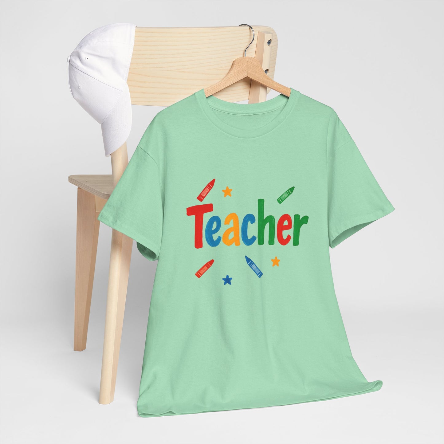 Colorful Teacher Appreciation Unisex Heavy Cotton Tee - Gifts for Educators, Back to School, Classroom, Birthday, Fun Teacher Shirt