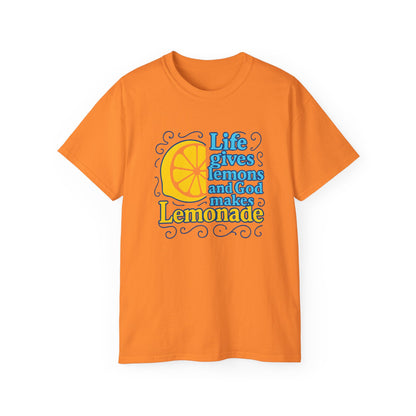 Life Gives Lemons Tee, Positive Quote T-Shirt, Unisex Cotton Shirt, Inspirational Gift, Casual Summer Wear, Lemonade Theme