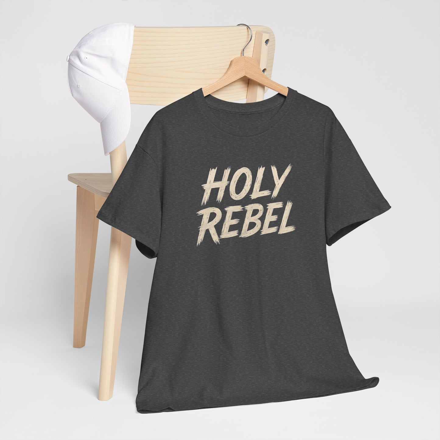 Holy Rebel Unisex Heavy Cotton Tee, Inspirational Christian T-Shirt, Unique Gift for Rebels, Faith-Based Apparel, Motivational Quote [...]