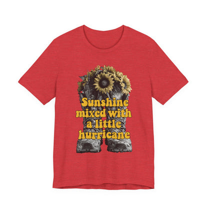 Sunshine Hurricane Tee | Short Sleeve Unisex Shirt, Inspirational T-Shirt, Gift for Her, Summer Fashion, Cute Graphic Tee