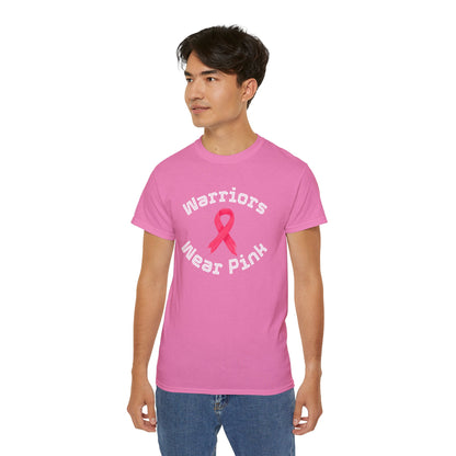 Warriors Wear Pink T-Shirt | Unisex Cotton Tee for Awareness Events, Breast Cancer Fundraiser, Support, Gifts, Everyday Wear
