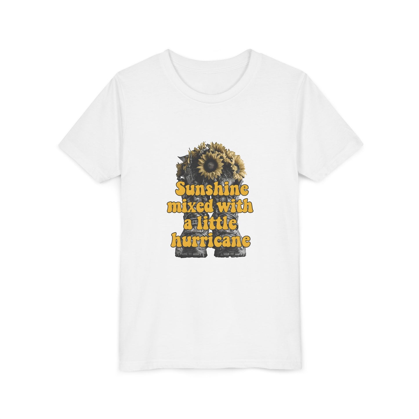 Sunshine Mixed with a Little Hurricane Youth Tee, Funny Kids Shirt, Playful Summer T-Shirt, Gift for Kids, Summer Wardrobe Essential