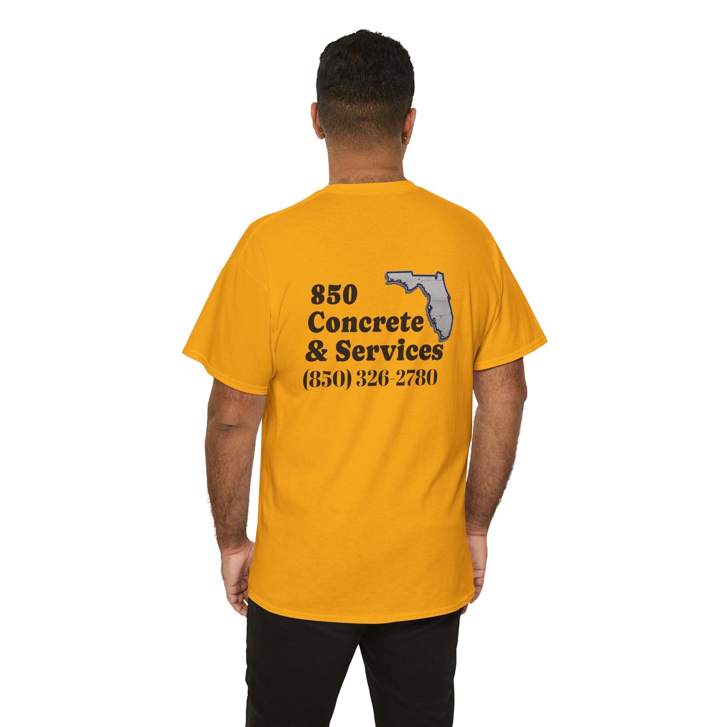 Custom Unisex Heavy Cotton Tee with Business Logo, Perfect for Workwear, Gift for Contractors, Promotional Use, Branding, Florida Services
