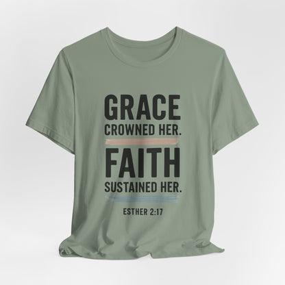 Faith and Grace Inspirational Tee, Bible Verse Shirt, Motivational T-Shirt, Christian Apparel, Religious Gift, Unisex Graphic Tee