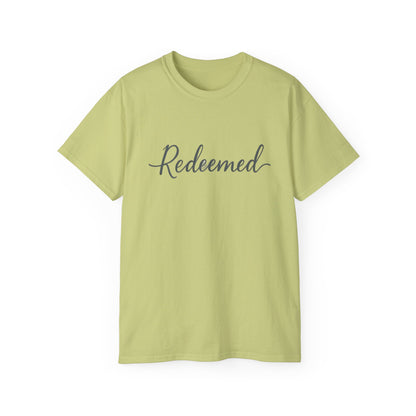 Redeemed Unisex Ultra Cotton Tee, Inspirational Shirt, Faith-Based Apparel, Christian Clothing, Everyday Casual Wear