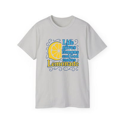 Life Gives Lemons Tee, Positive Quote T-Shirt, Unisex Cotton Shirt, Inspirational Gift, Casual Summer Wear, Lemonade Theme