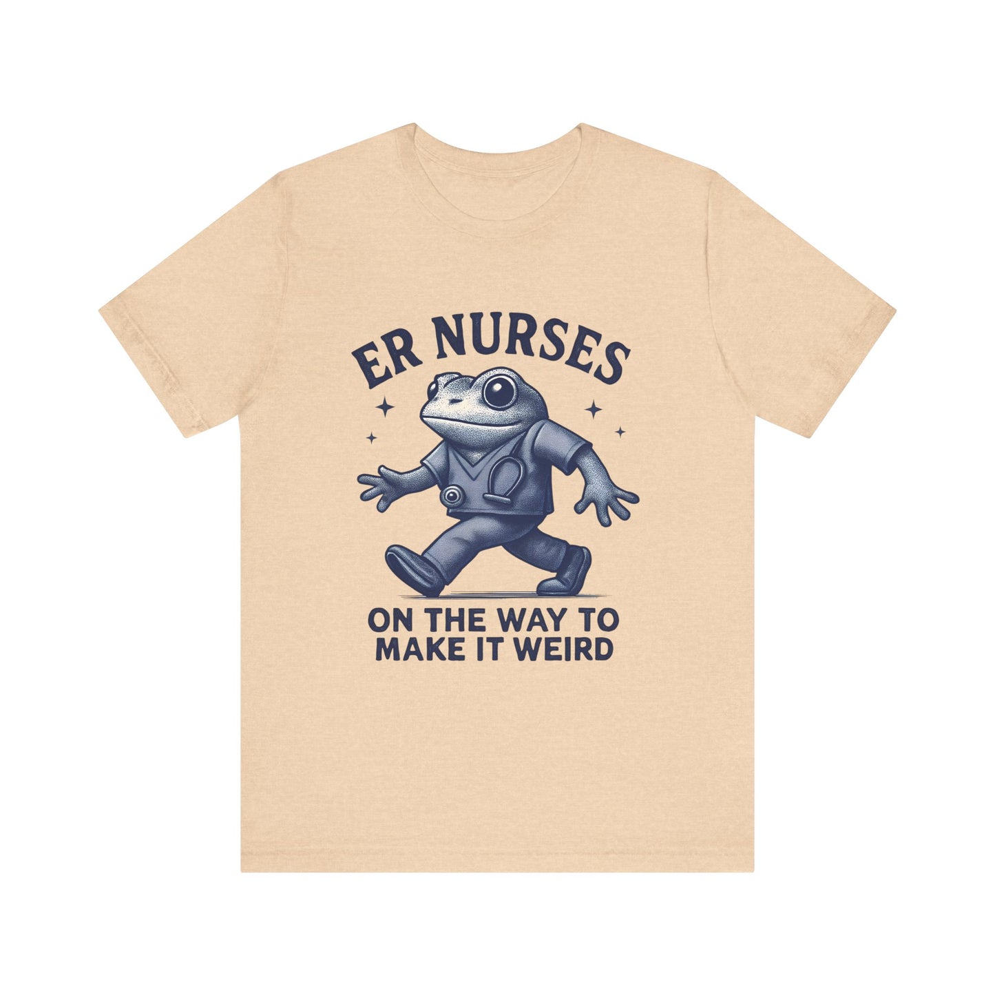 Funny ER Nurses T-Shirt, Cute Frog Design, Gift for Healthcare Workers, Nursing Humor Tee, Casual Summer Wear, Medical Profession Shirt