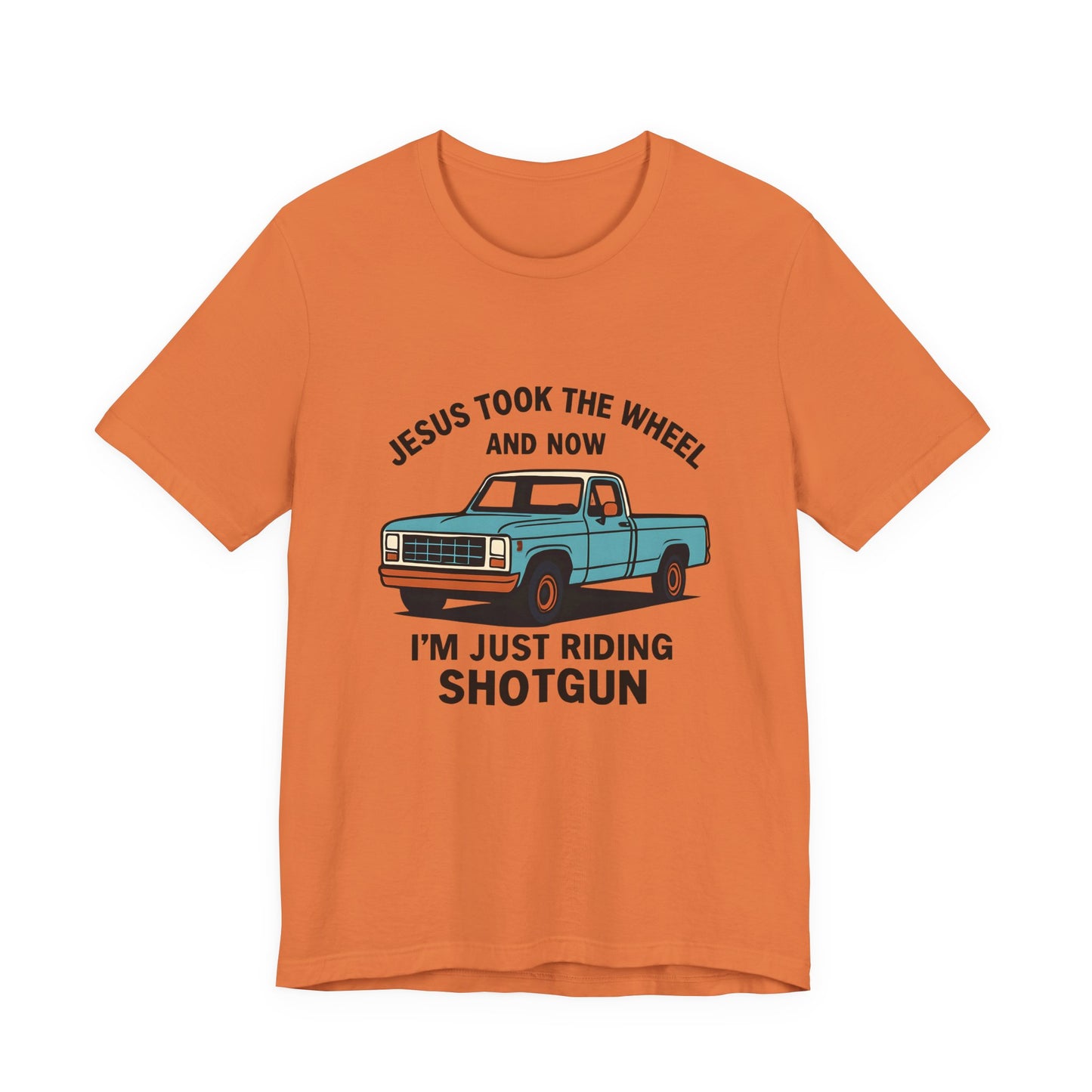 Jesus Took the Wheel Tee, Funny Christian Shirt, Shotgun Humor T-Shirt, Gift for Car Lovers, Casual Faith-Based Apparel