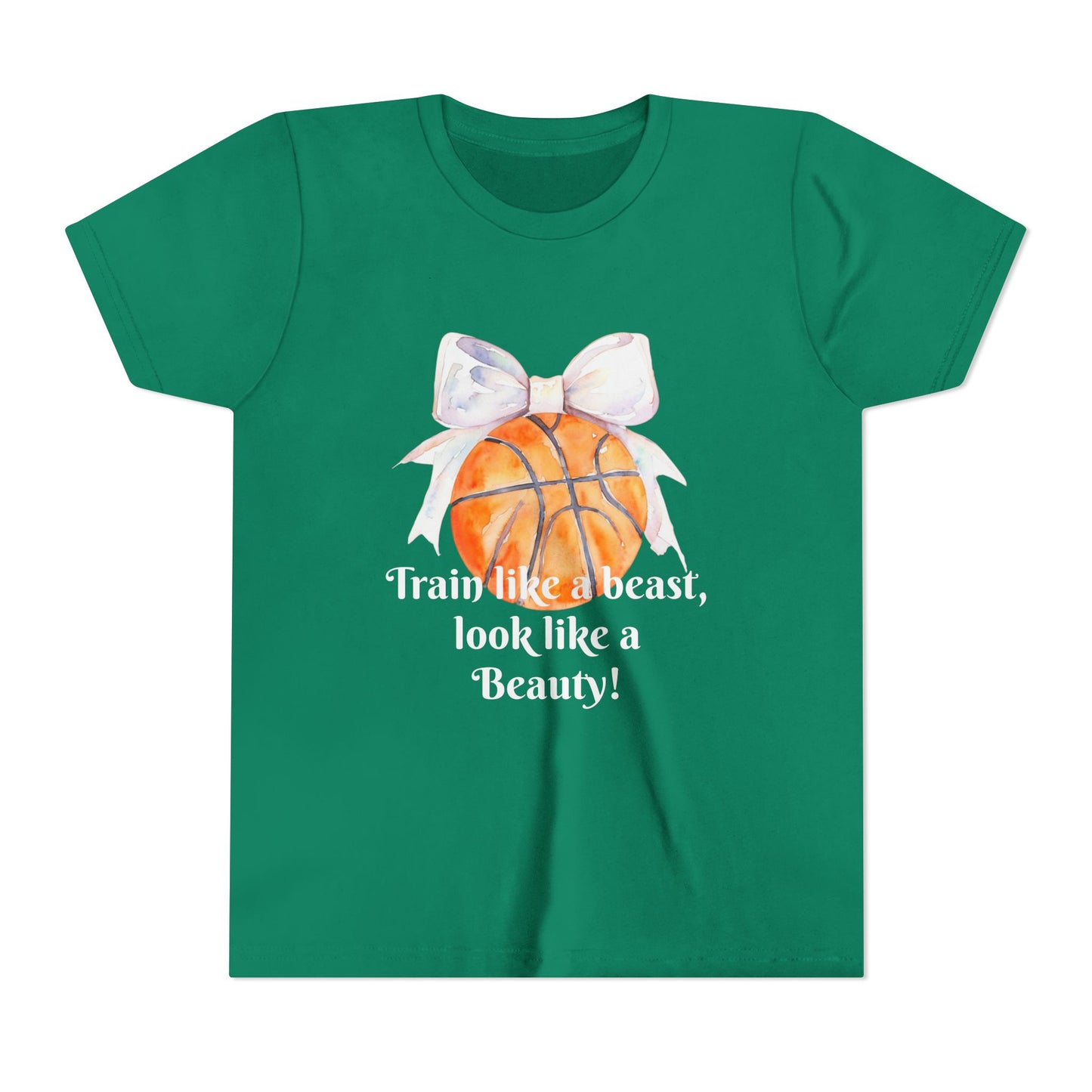 Basketball Motivational Tee for Kids, Youth Athletic Shirt, Sporty Fashion for Girls, Team Spirit Wear, Unique Gift for Young Athletes