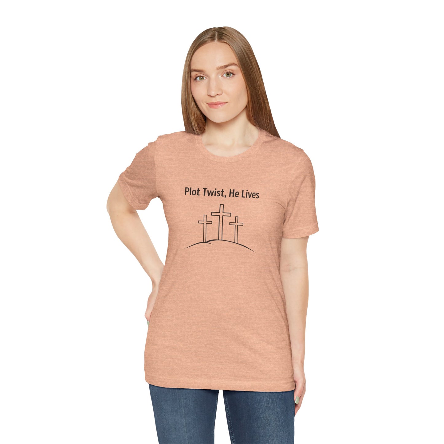 Christian T-Shirt "Plot Twist, He Lives" – Easter Resurrection Tee